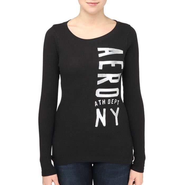 AEROPOSTALE T-Shirt Femme Noir 