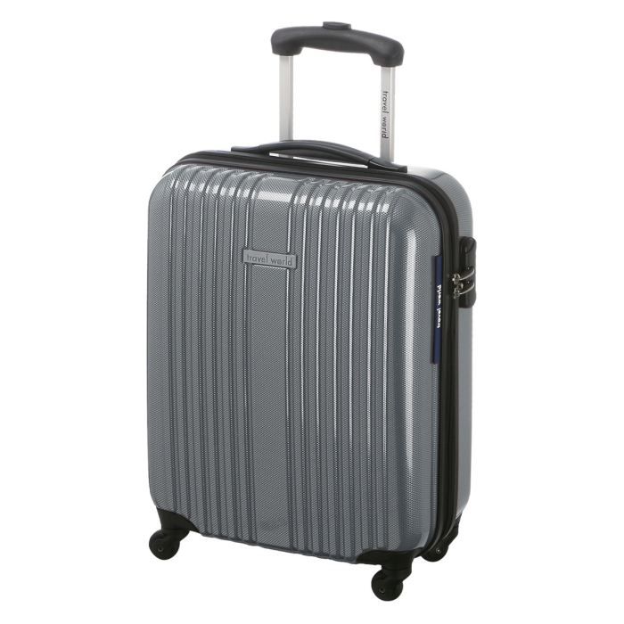 Coque rigide valise trolley valise de voyage voyage trolley Fly the world Noir Taille L 