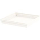EDA PLASTIQUE EDA Soucoupe carrée Toscane - 32,6 x 32,6 x H 4,9 cm - Blanc