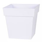 EDA Pot de fleurs carré TOSCANE - 22 L - 32 x 32 x H 32 cm - Blanc