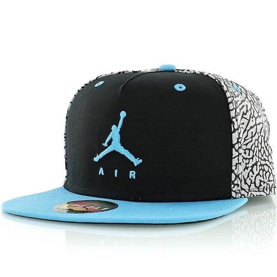 NIKE JORDAN Casquette Ajustable Snap Backs 3 a 12 ans Enfant Garcon Noir bleu et blanc Cdiscount Sport