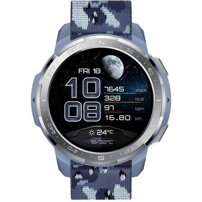 Montre HONOR Watch GS Pro bleue Autonomie 25 jours Suivi