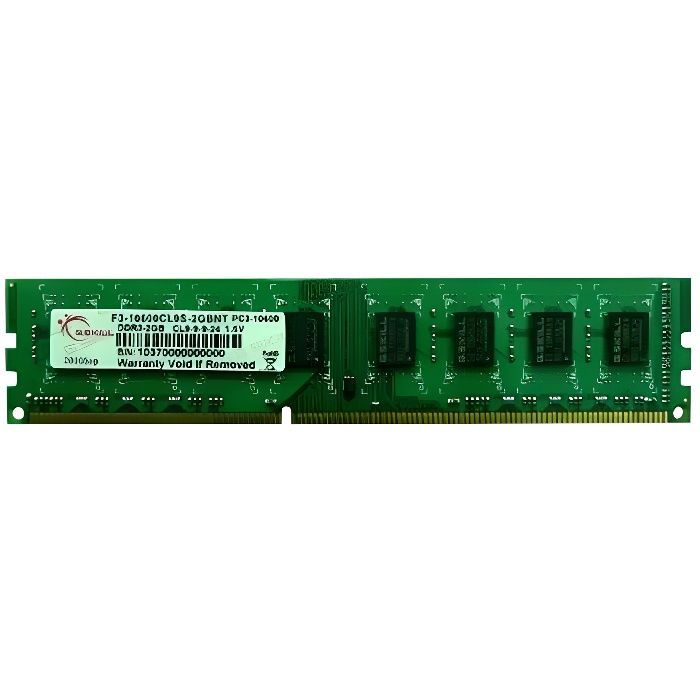 G.SKILL RAM PC3-10600 / DDR3 1333 Mhz F3-10600CL9S-4GBNT – DDR3 Value Series – NT