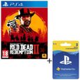 Pack Red Dead Redemption 2 Jeu PS4 + Abonnement PlayStation Plus 3 Mois-0