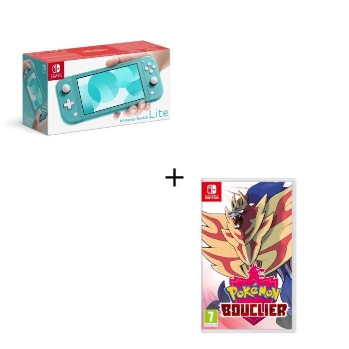 Pack Switch Lite Turquoise + Pokemon Bouclier