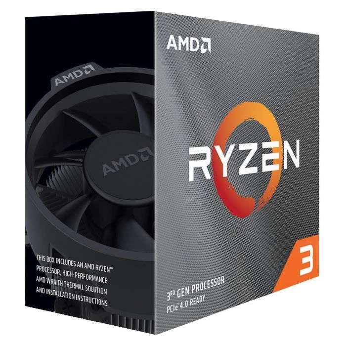 AMD Ryzen 3 3.8 GHz 4 curs 8 filetages 16 Mo cache Socket AM4 Box