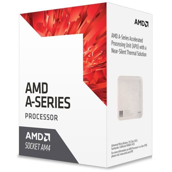 Vente Processeur PC AMD Processeur Bristol Ridge A6 9500 - APUs - Socket AM4 - 2/2 Core - 3800 MHz - 1Mo pas cher Vente Processeur PC AMD Processeur Bristol Ridge A6 9500 - APUs - Socket AM4 - 2/2 Core - 3800 MHz - 1Mo pas cher