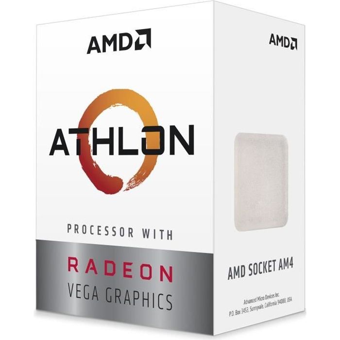 Vente Processeur PC Processeur AMD Athlon 220GE - Radeon Vega Graphics - AM4 pas cher Vente Processeur PC Processeur AMD Athlon 220GE - Radeon Vega Graphics - AM4 pas cher