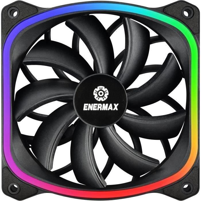 ENERMAX Ventilateur SquA RGB ultra-silencieux X3 (UCSQARGB12P-BP3)