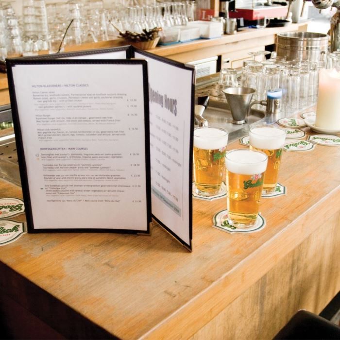 Protège-menus Securit Crystal format A4 triple - Boite de 3