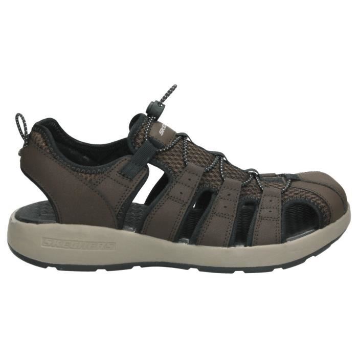 sandale skechers homme marron