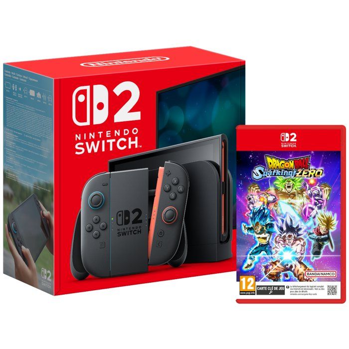 Pack Nintendo : Console Nintendo Switch 2 (Batterie remplaçable) + Dragon Ball: Sparking! Zéro