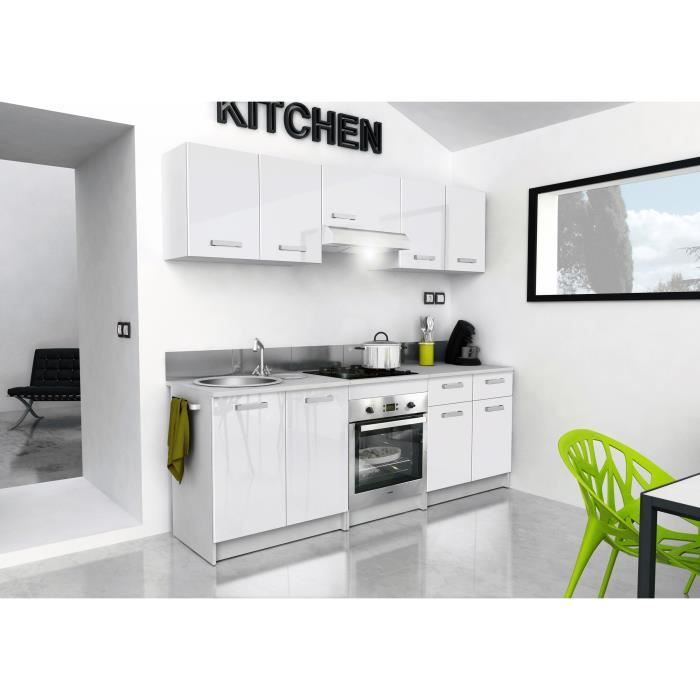 Armoire De Cuisine Blanche Avec Plan De Travail Béton - 80x85 Cm - Meuble De Rangement Modulable