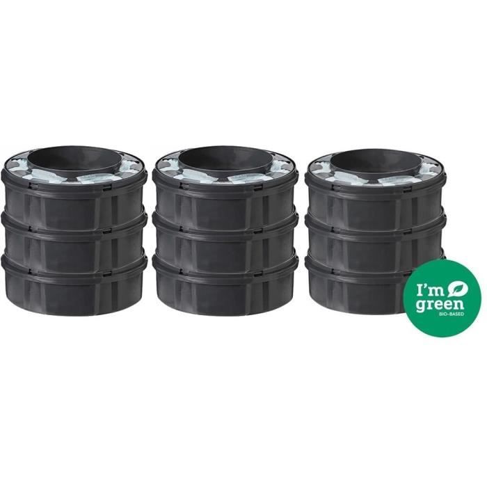 TOMMEE TIPPEE Recharges Poubelle à Couches Twist & Click avec GREENFILM Antibactérien d’Origine Durable, Lot de 9
