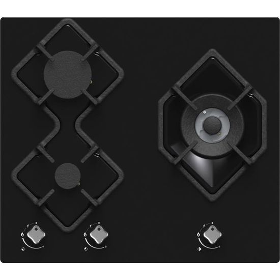 HUDSON HTG 3 BVN Table de cuisson gaz 3 foyers L 60 cm