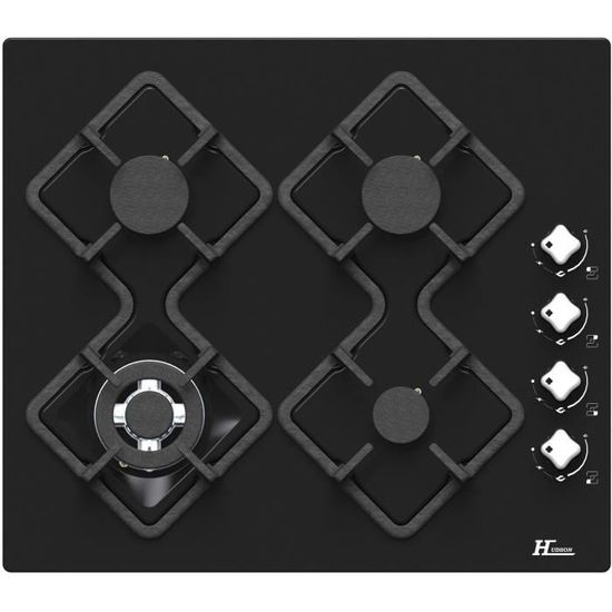 HUDSON HTG 4 BVN Table de cuisson gaz 4 foyers L 60 cm