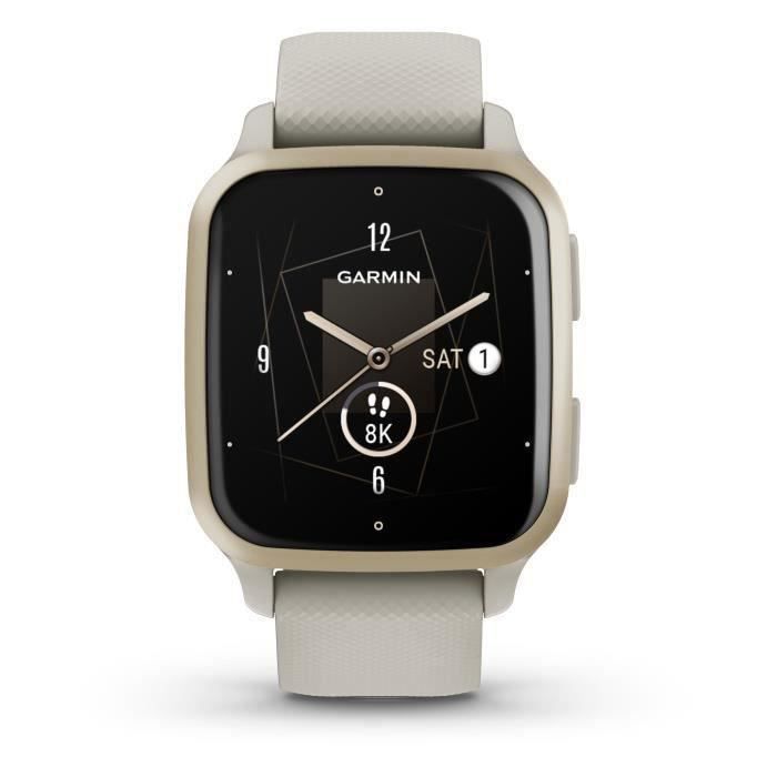 Montre connect e GARMIN Venu Sq 2 Music Edition Cream Gold avec