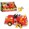 Camion de Pompier Mickey avec fonctions sonores et lumineuses - MCC00 - 2 figurines incluses-1
