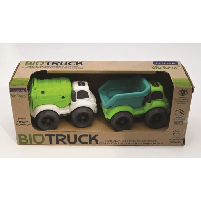 Petites Voitures - Pack de 2 camions - LEXIBOOK - Vert - Pour bébé à partir de 18 mois