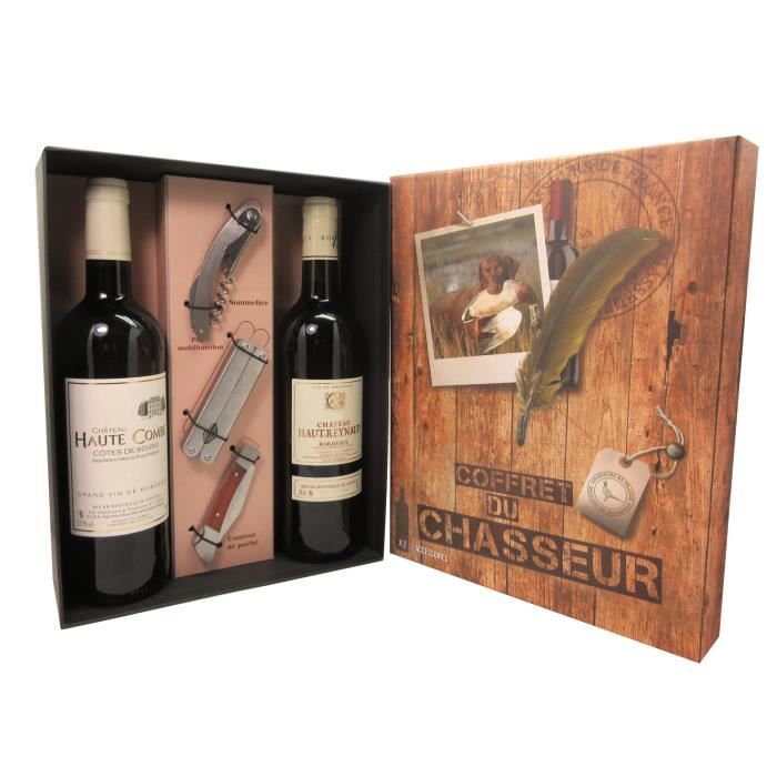 Coffret vin et couteau chasseur !