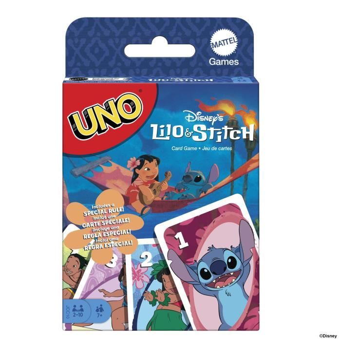 Mattel Games Disney UNO Lilo et StitchJeu de cartes pour les enfants et la famille JCC10