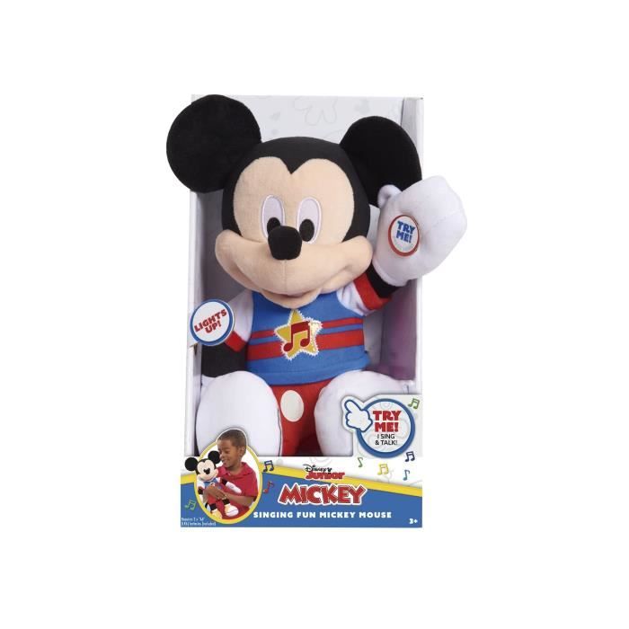 Mickey, Peluche musicale, avec fonctions sonores et lumineuses, 30 cm, Jouet  pour enfants dès 3 ans, MCC13 - Cdiscount Jeux - Jouets