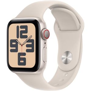 MONTRE CONNECTÉE Apple Watch SE GPS + Cellular - 40mm - Boîtier Starlight Aluminium - Bracelet Starlight Sport Band - S/M