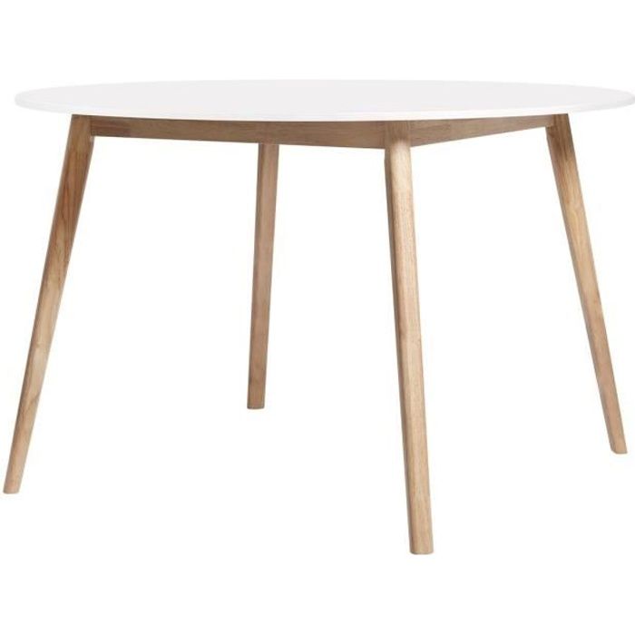 Table à manger ronde 120 cm - MDF laqué- 4 personnes - ESTHER