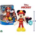DISNEY - Figurine Pompier Mickey 15 cm, articulée, Jouet pour enfants dès 3 ans, MCC20-4