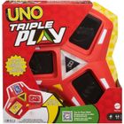 Jeu de Cartes Famille - Mattel Games - Uno Triple Play - Boitier électronique lumineux et sonore - Dès 7 ans