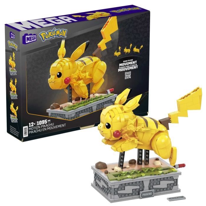 MEGA CONSTRUX - POKEMON - PIKACHU EN MOUVEMENT - construction - 12 ans et +  - Cdiscount Jeux - Jouets