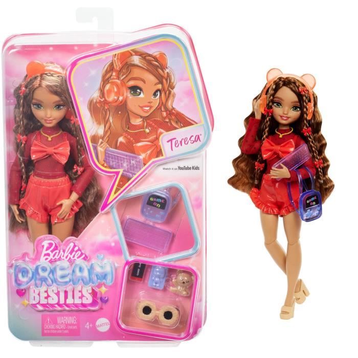 Poupée Barbie Équipe de Rêve Teresa – 10 Accessoires Thème Jeu Vidéo - vue 10