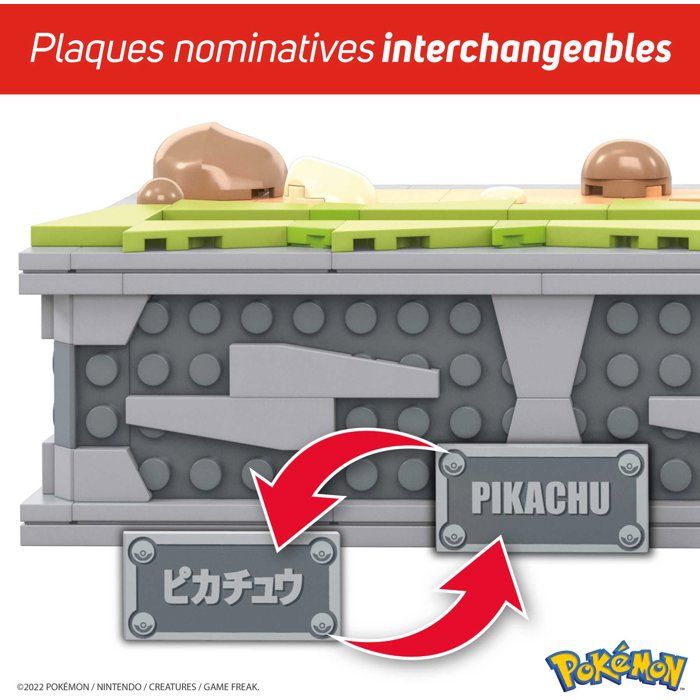 MEGA Pokémon Coffret Construction Évolution Pikachu – 160 Briques – Pichu, Pikachu, Raichu Articulés – Dès 6 Ans – HKT23