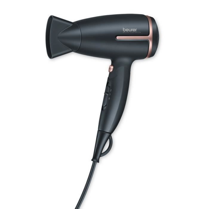 HC 25 STYLE PRO Sèche cheveux de voyage avec manche retractable fonction ionique 2 niveaux de chaleur