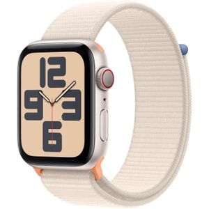 MONTRE CONNECTÉE Apple Watch SE GPS + Cellular - 44mm - Boîtier Starlight Aluminium - Bracelet Starlight Sport Loop