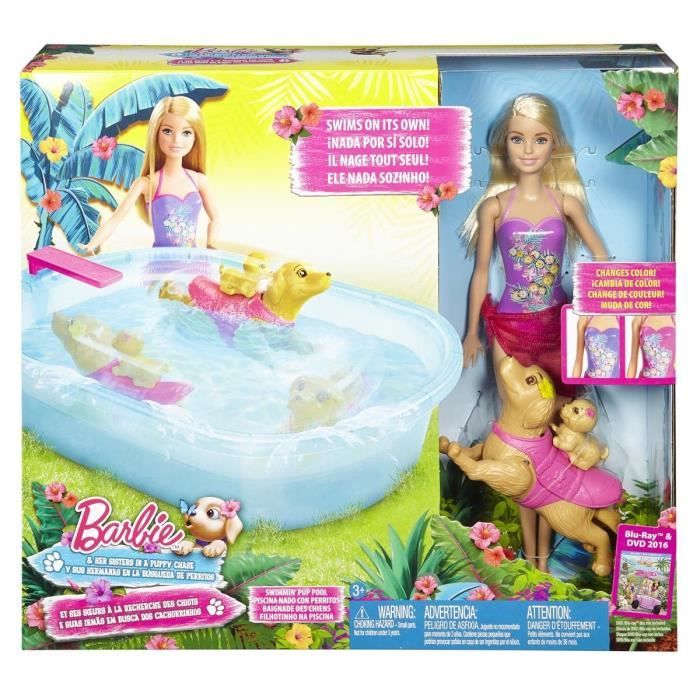 Barbie piscine chien sale