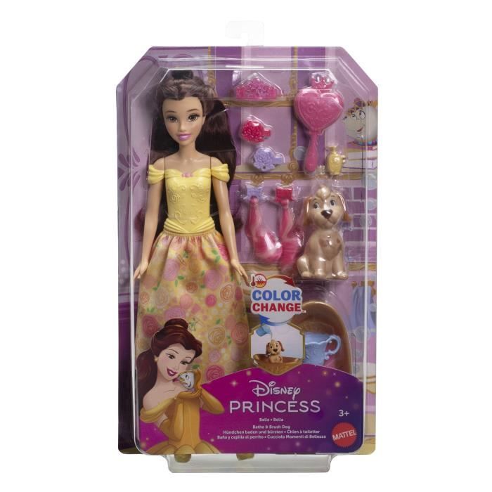 Disney Coffret Princesse Belle et son chien à toiletter Avec baignoire Disney Princess JFC42