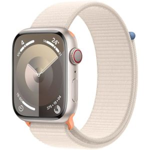 MONTRE CONNECTÉE Apple Watch Series 9 GPS - 45mm - Boîtier Starlight Aluminium - Bracelet Starlight Sport Loop