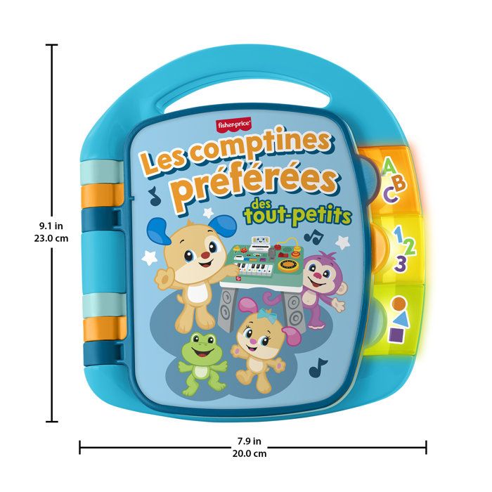 Fisher Price Les Comptines Préférées des Tout Petits Jouet musical Rires et Éveil avec lumières et sons pour les bébés à partir de langue française JMC51