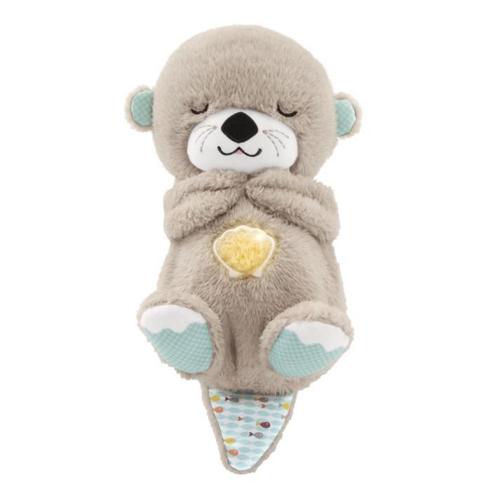 Fisher-Price - Ma Loutre Câlins Bonne Nuit - Jouet d'Eveil - Peluche Apaisante pour Bébé - Lumière e