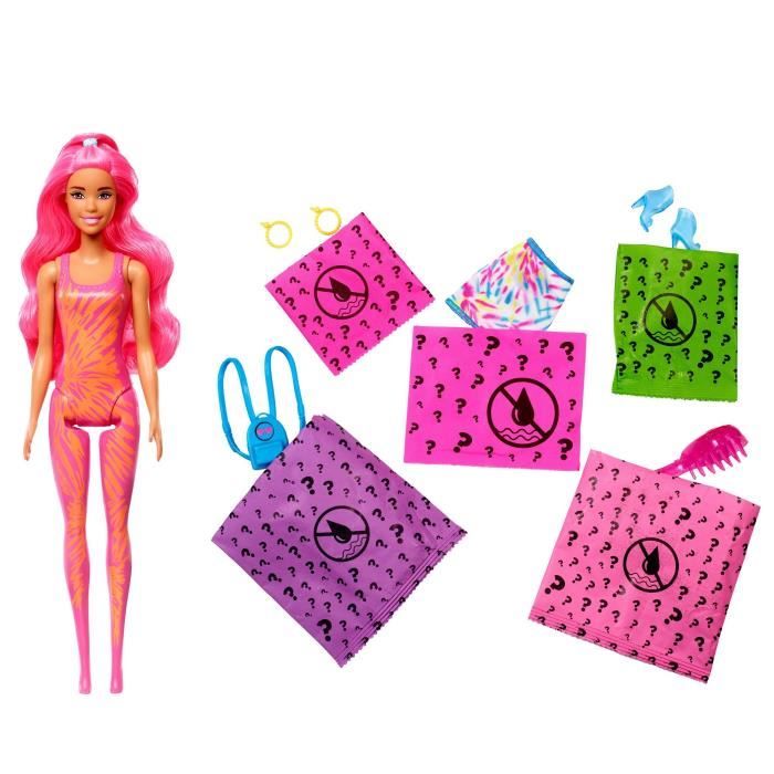 Poupée Barbie Color Reveal Sirène - Effets de changement de couleur - 7  surprises incluses - Cdiscount Jeux - Jouets