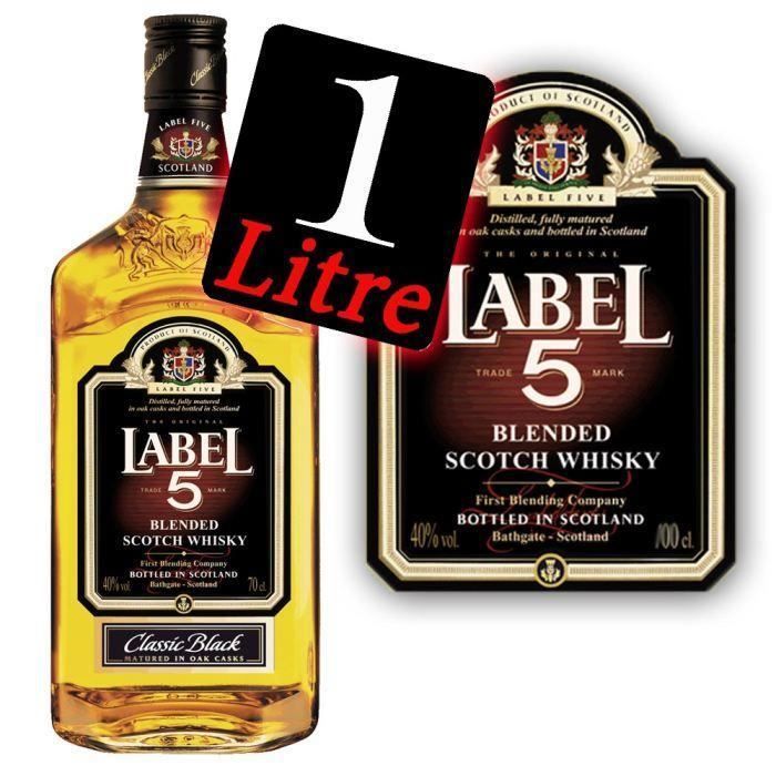 Label 5 Scotch Whisky 1 litre Achat / Vente Label 5 Scotch Whisky