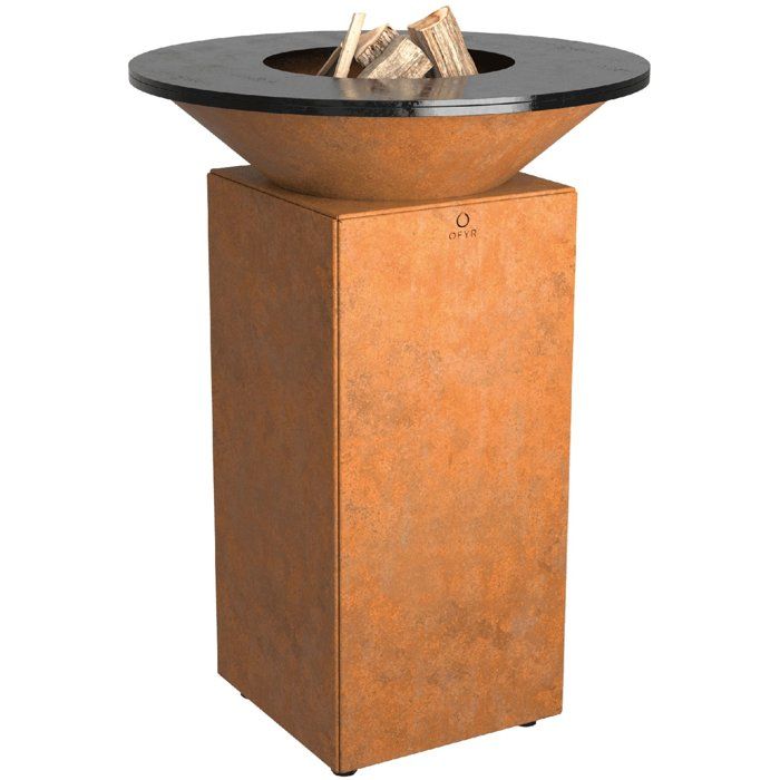 Ofyr Brasero plancha - Bois - 75 - Corten
