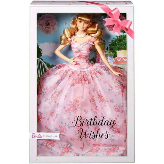 Barbie Barbie Joyeux Anniversaire Poupee Mannequin Barbie De Collection Cdiscount Jeux Jouets