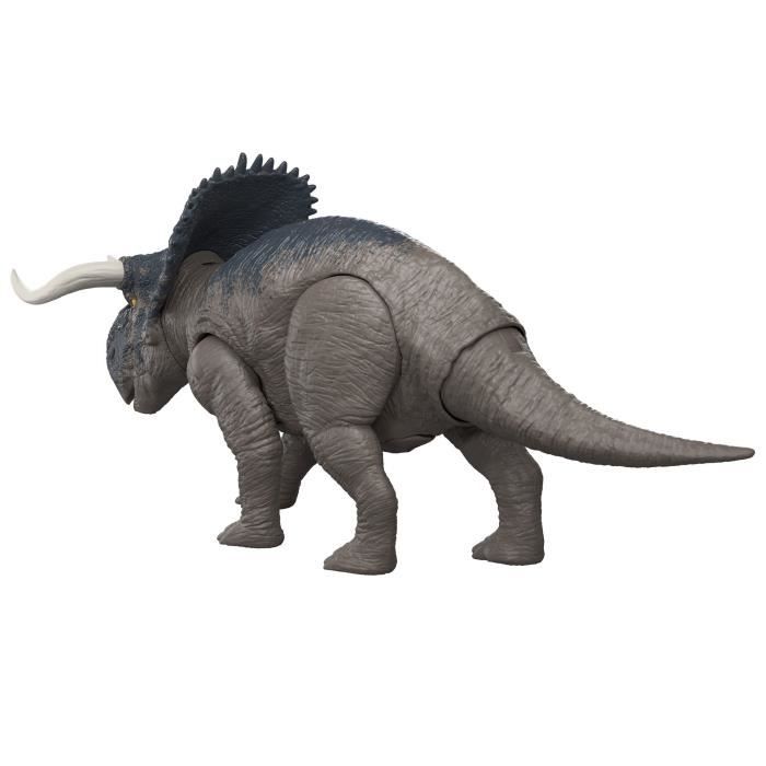 Figurine Jurassic World Tricératops Attaque Rugissante – 33 Cm, Articulée, Avec Code ADN Et Réalité Augmentée