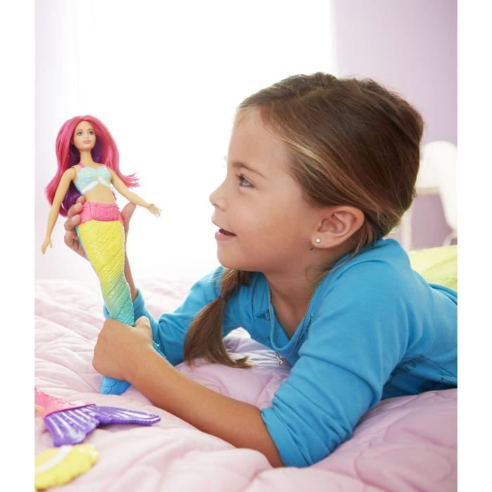 BARBIE Sirene Multicolore Arc en Ciel Cdiscount Jeux Jouets