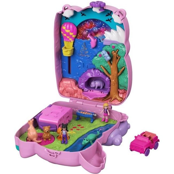Coffret Aventures du Koala - POLLY POCKET - Mini-poupée - Dès 4 ans - 5 animaux inclus