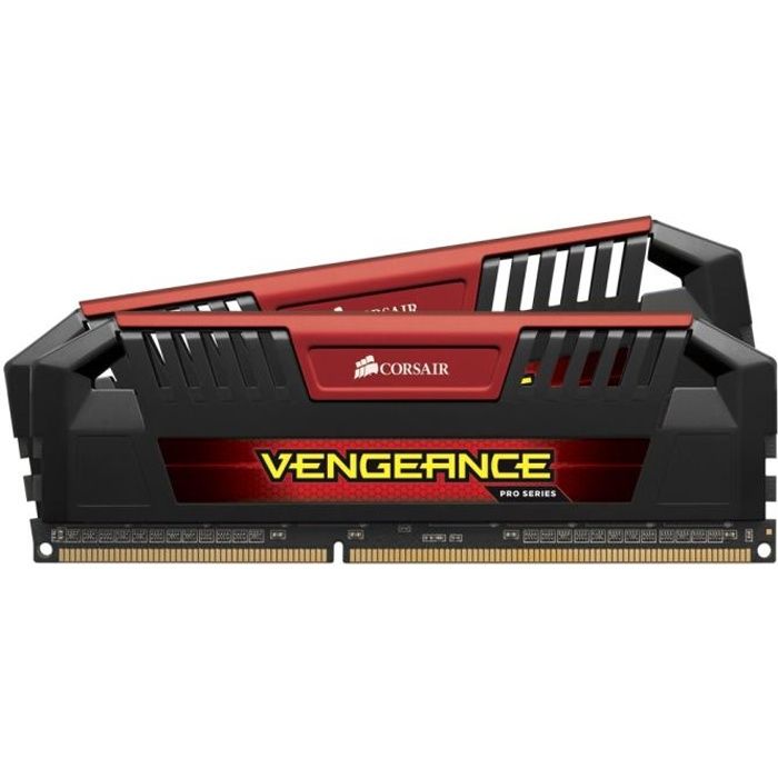Acheter Memoire PC CORSAIR Mémoire PC DDR3 - Vengeance PRO 16 Go (2 x 8 Go) - 1600 MHz - CAS 9 - Rouge (CMY16GX3M2A1600C9R) pas cher Achat Memoire PC CORSAIR Mémoire PC DDR3 - Vengeance PRO 16 Go (2 x 8 Go) - 1600 MHz - CAS 9 - Rouge (CMY16GX3M2A1600C9R) pas cher