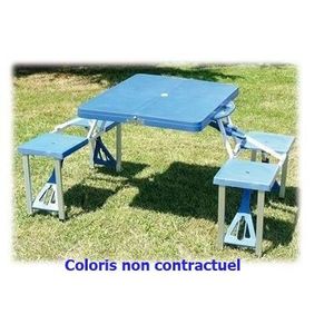 TABLE DE CAMPING CAO CAMPING Table valise pique-nique - Bleu et gri