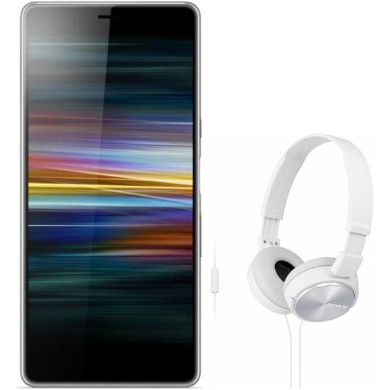 SONY Xperia L3 Argent 32 Go + Casque MDR-ZX310 Blanc